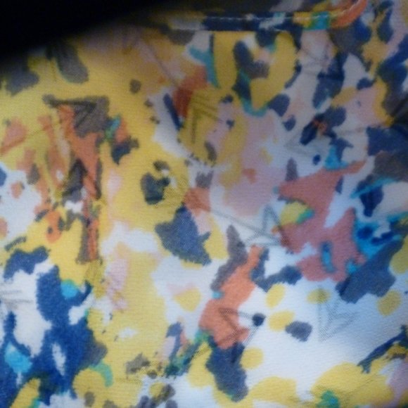 BLACK RAINN Cute Multicolored sheer flutter sleeve blouse/ top - Picture 7 of 7